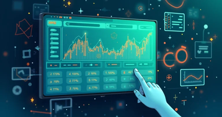Tela digital mostrando gráficos e números de probabilidades nas apostas esportivas