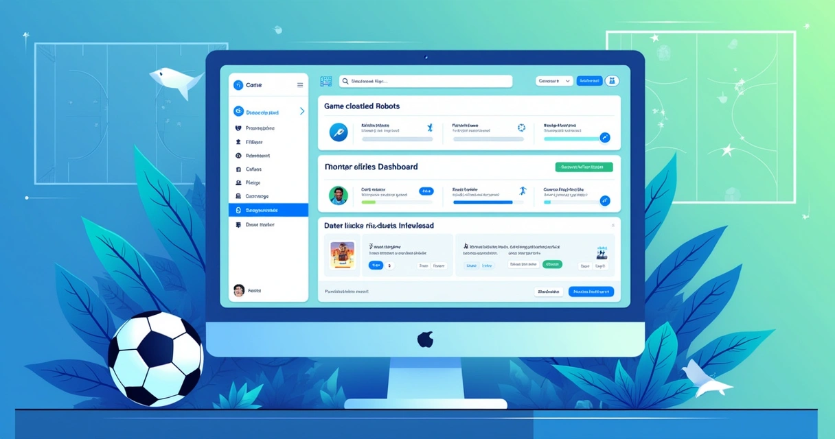 Painel digital exibindo criação de robôs de alertas para futebol conectados ao Telegram