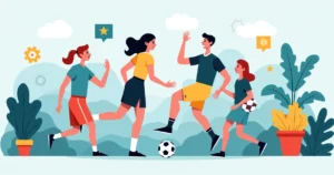 Ilustração flat corporativa mostrando aposta esportiva com gráficos de probabilidades e handicap asiático em destaque
