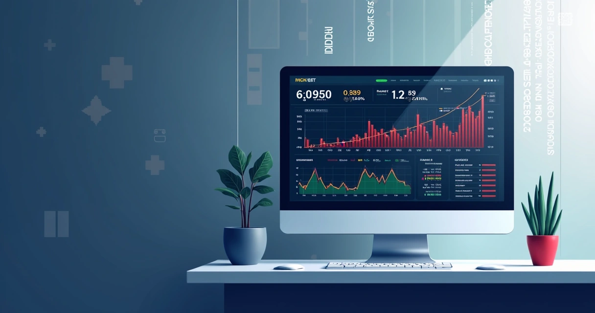 Ilustração corporativa plana de monitor com tela mostrando odds em tempo real e gráficos de análise de apostas esportivas