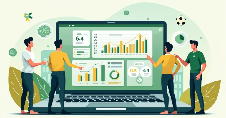 Painel com inteligência artificial analisando apostas de futebol