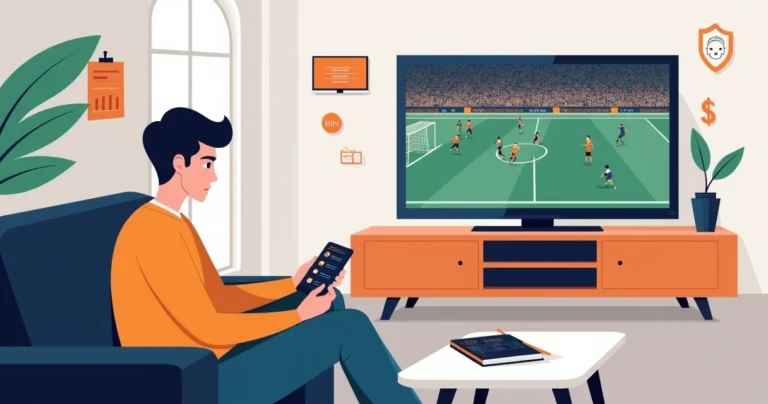 Apostador iniciante explora aplicativo de apostas no celular com foco em estratégia e dados