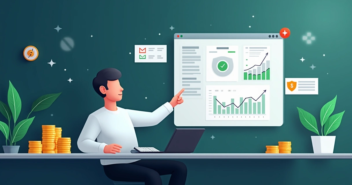 Tela dividida mostrando dinheiro organizado e painel digital de apostas esportivas