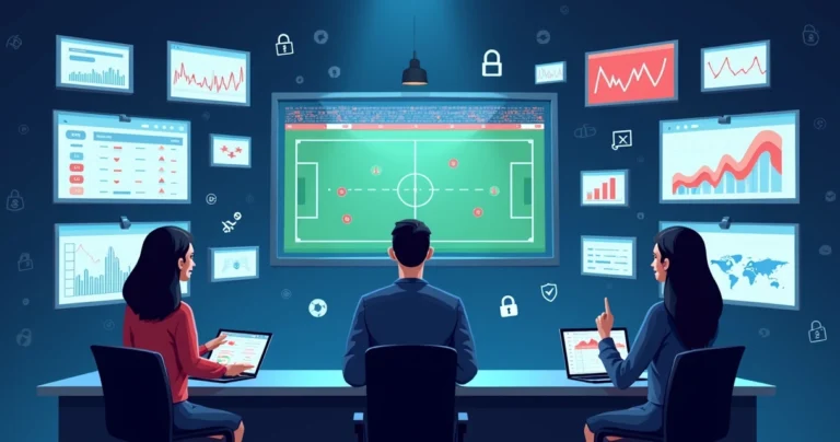 Painel de segurança analisando possíveis manipulações em apostas online